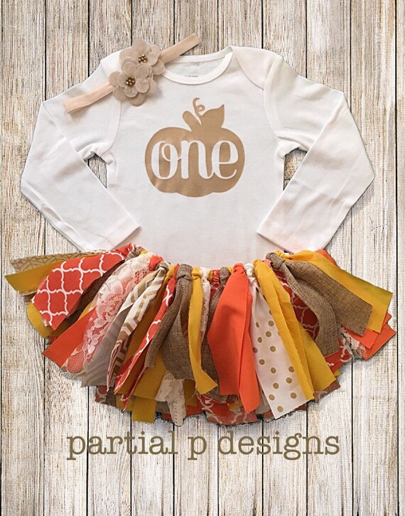 Fall Pumpkin First Birthday Outfit Smash Cake Outfit for