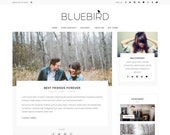 Wordpress theme - wordpress template- Feminine wordpress theme - Responsive WordPress Blog Theme - Fashion Blog template - Bluebird theme