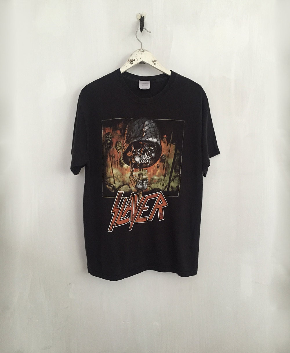Slayer shirt 90s vintage t shirt band t-shirts rock tshirt