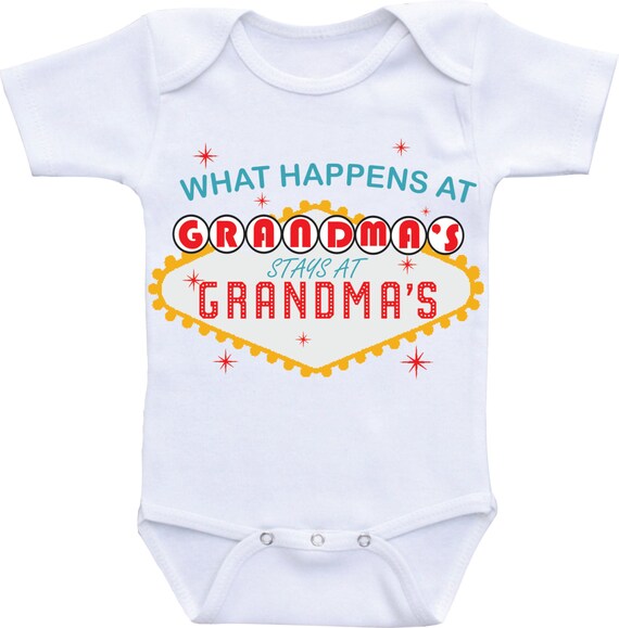 Grandma Baby Onesie What Happens At Grandmas Stays At
