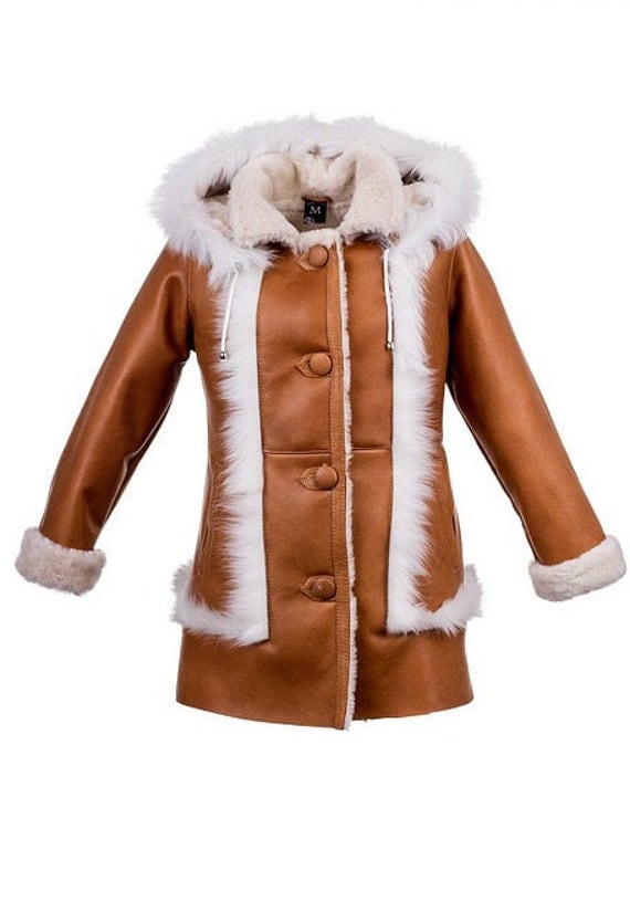 Items similar to SHEEPSKIN JACKET, Children leather coat, NEW Sheep