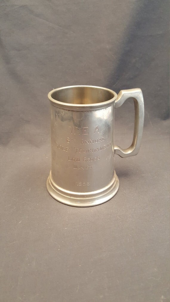 Vintage BIRKS Pewter Beer Mug Tankard Made in England Clear