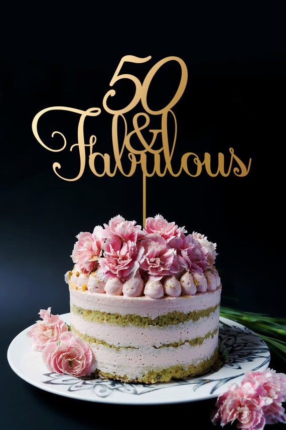  50th  Birthday  Cake  Topper Anniversary Cake  Topper 50  and