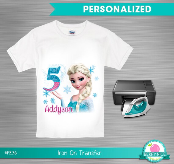 Frozen Iron on Transfer print yourself, Frozen Birthday, Frozen Birthday Girl, Frozen Printables Il_570xn