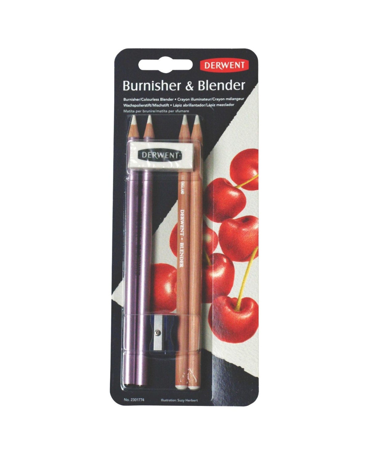 Derwent Blender & Burnisher Pencil Set w/ Pencil Sharpener