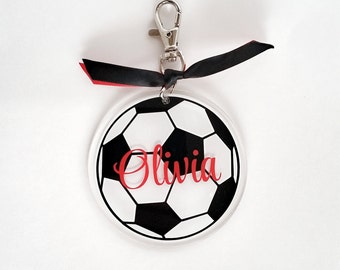 Personalized Soccer Bag Tag - custom bag tag - back to school tag - backpack tag - gym bag tag - personalized bag tag - sports bag tag