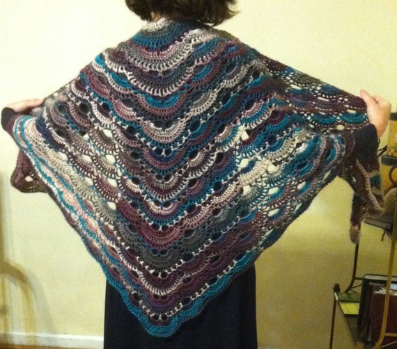 Stunning Handmade Crochet Virus Shawl Long By Saraliebcrochet