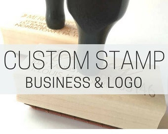 Custom Rubber Stamp - Custom Business Stamp for Etsy Shop or Small Business - Custom Logo Rubber Stamp for Business Branding and Packaging