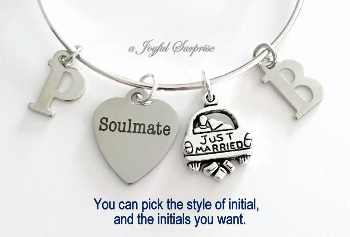 SoulMate Bracelet Just Married Charm Bracelet Newly Wed