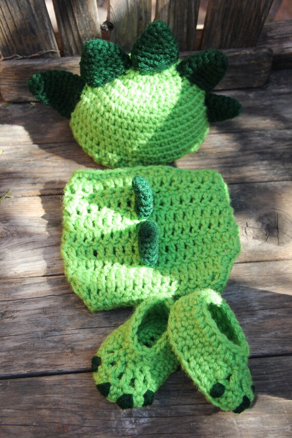 Crochet Dinosaur Baby Photo Prop Newborn Photography