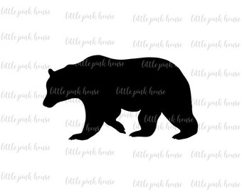 Bear SVG, Bear Monogram SVG, Bear Silhouette, SVG, dxf, instant download, digital cut file, silhouette studio, cricut