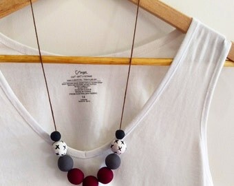 Cross My Heart Polymer Clay Necklace