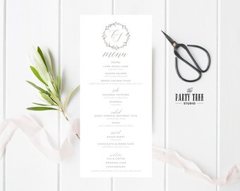 Printable Wedding Menu , Wedding Menu Printable , Wedding Decor , Wedding Menu , Wedding Menu Card