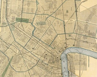New orleans map | Etsy