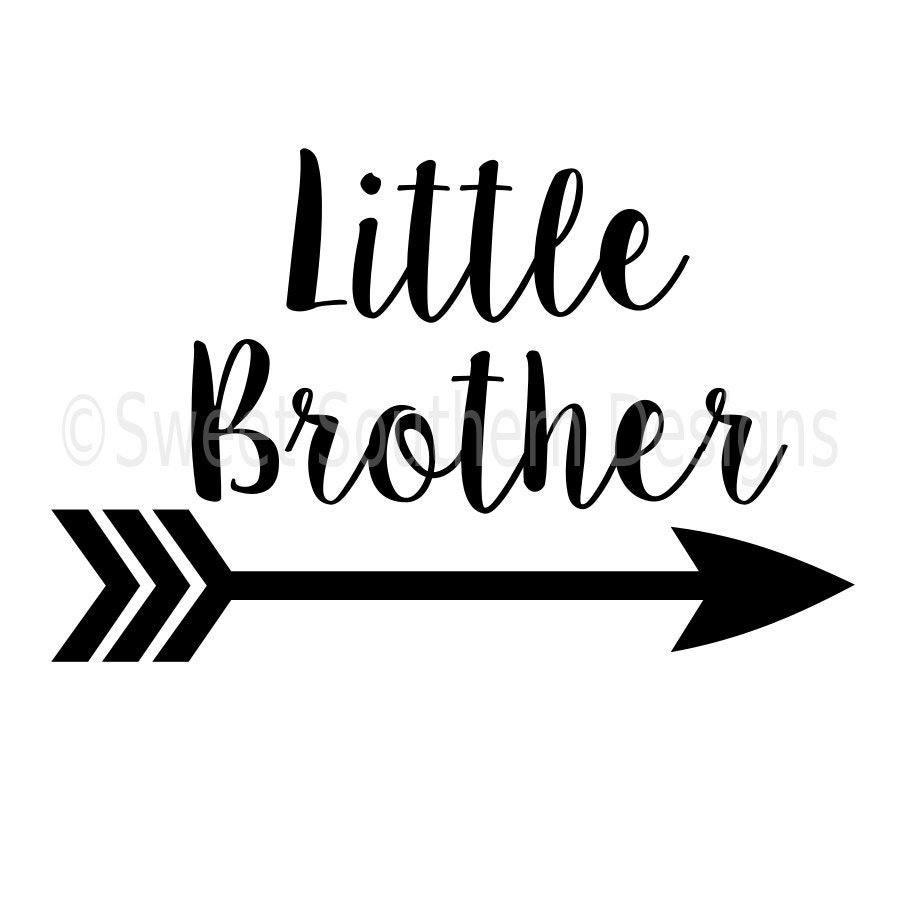 Download Little brother with arrow SVG instant download design for