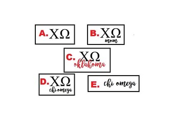 Chi Omega Stickers