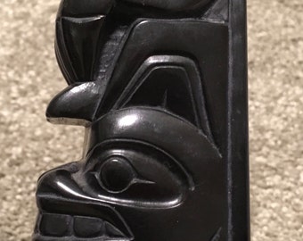 Denny Dixon Reproduction Carved Totem Pole Haida Indian Tribe