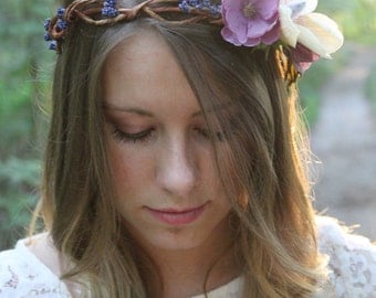 Bridal Crown, Floral Crown, Wedding Crown, Boho Crown, Bridesmaid Crown
