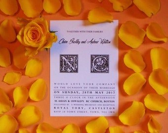 Personalised Wedding Adam and Eve Invitations