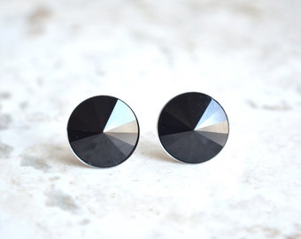 Danica - Black Swarovski Stud Earrings