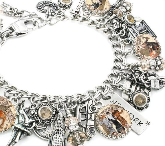 New York Charm Bracelet New York Jewelry New York Bracelet