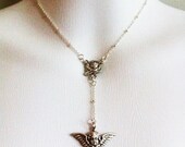 Victorian Angel Lariat Necklace ~ Rose Pink Quartz Gemstone ~ Goddess Jewelry ~ Antique Silver Cherub Victorian Angel Lariat Necklace ~ Rose Pink Quartz Gemstone ~ Goddess Jewelry ~ Antique Silver Cherub