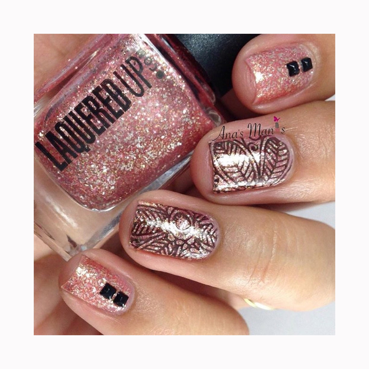 No Ragrets// Handmade Flakie Rose Gold Glitter Nail Polish//