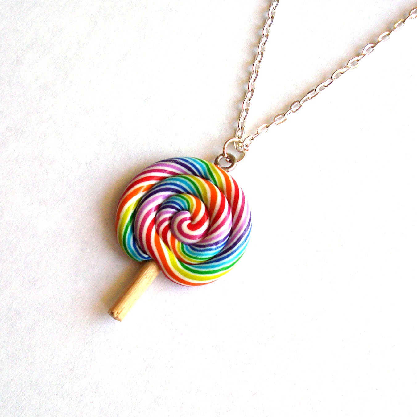 Lollipop Necklace Rainbow Lollipop Necklace by FatallyFeminine