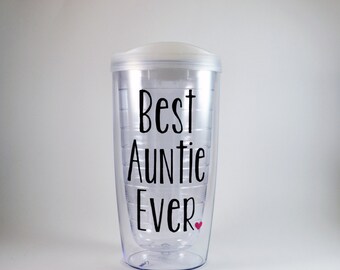 Best Auntie Ever Tumbler - Best Auntie, Auntie, Worlds Best Auntie, Soon to be Auntie, Pregnancy Reveal Auntie