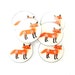 6 Handmade Buttons. Fox Buttons. 3/4" or 20 mm resin Decorative Novelty sewing buttons.