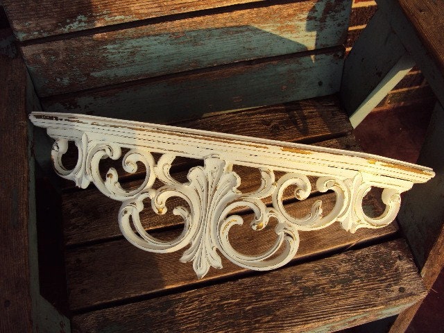 vintage shabby chic wood shelf bed crown shelf hollywood vintage shabby chic wood shelf bed crown shelf hollywood