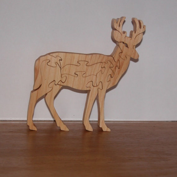 Deer Wooden Animal Puzzle for Home or Office Decor Deer