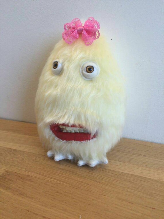 monster teddy with teeth