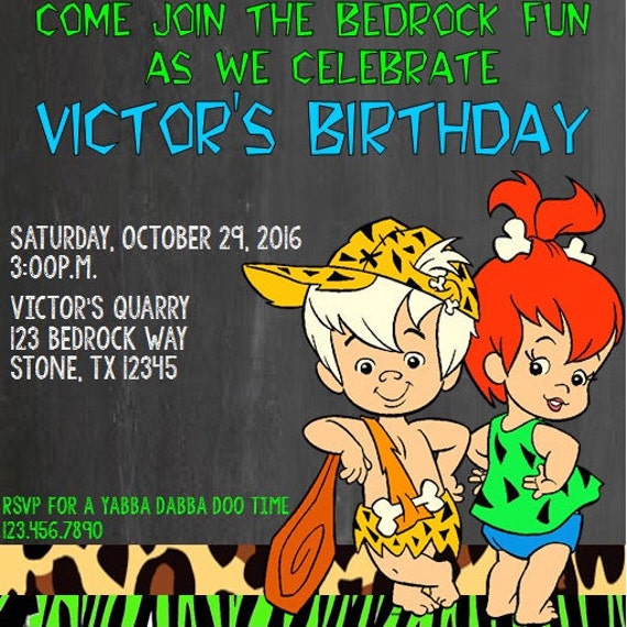 Flintstones Party Invitations 4