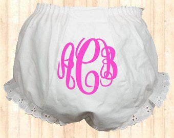 Monogrammed Baby Bloomer Diaper Cover - Personalized Baby Bloomers - Monogrammed Baby Bloomer Diaper Cover - Personalized Diaper Cover