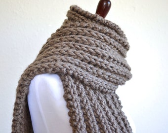 Chunky Knit Scarf // Oversize Chunky Knit Scarf // Knit Scarf // Boho Oversized Scarf // Ribbed Scarf // Chunky Scarf // Knit Scarves