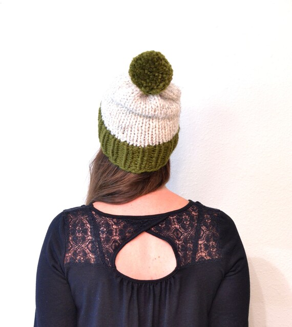 custom knit pom beanie pom Womens Slouchy Hat // // Knit Beanie Pom Hat Beanie // // Pom Winter