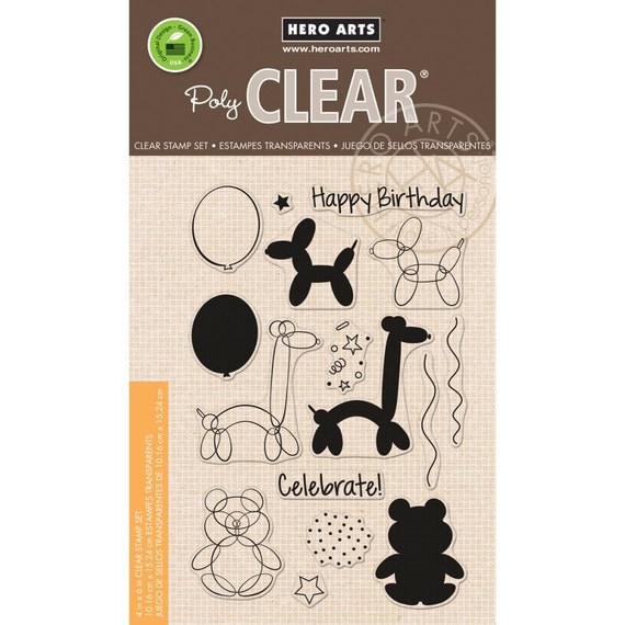 Hero Arts Balloon Animal Birthday CL940 Birthday Clear Stamp