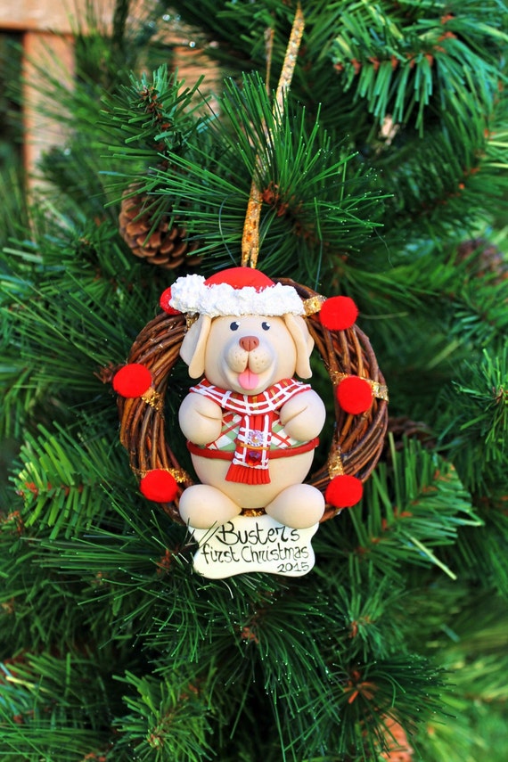 Personalized Puppy's First Christmas Ornament