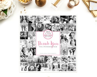 Photographer Year in Review Blog Website Template - Photo Collage - Photography Marketing - Photoshop Template - SKU YIR001
