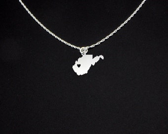 West Virginia Necklace - West Virginia Jewelry - West Virginia Gift