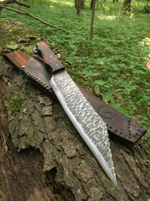 Hand Forged seax style knife