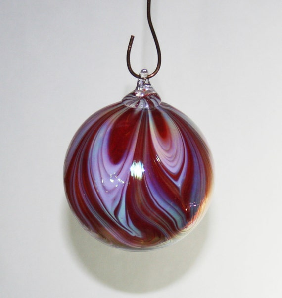 hand blown glass christmas ornament white and red feathered hand blown glass christmas ornament white and red feathered