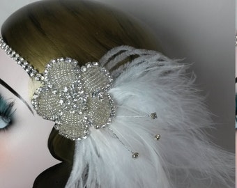 Stunning rhinestone, Charleston, Flapper, 1920s, Great Gatsby fancy dress, ladies bridal, wedding, headband, headdress, headpiece