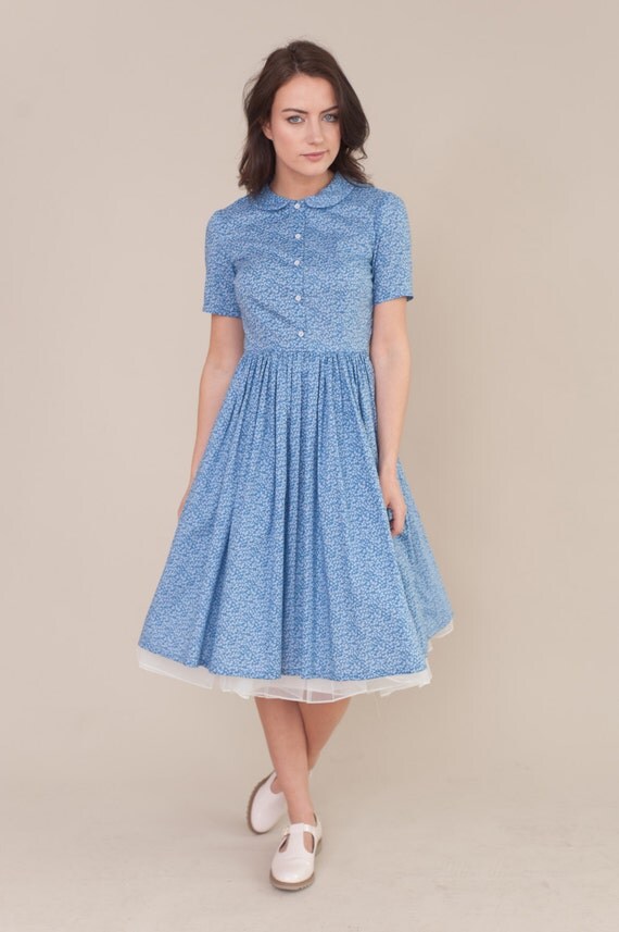 Items similar to Blue Liberty print dress on Etsy