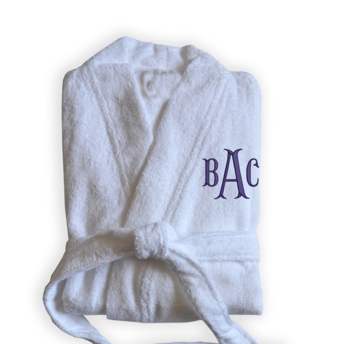 Personalized White Bath Robes Monogrammed Spa Robe