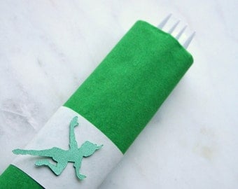 Peter Pan Paper Napkin Rings - Peter Pan Decoration - Peter Pan Napkin Wraps