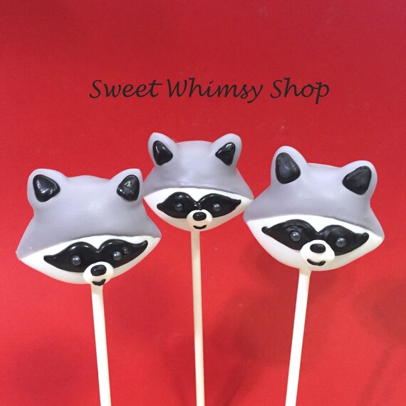 12 Cute Raccoon Cake Pops for Woodland Forest Zootopia