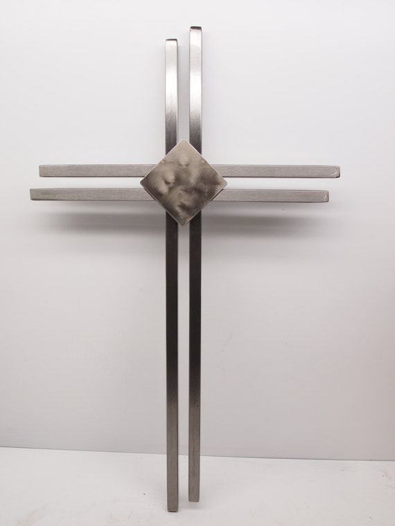 Hand Crafted Modern Metal Wall Cross