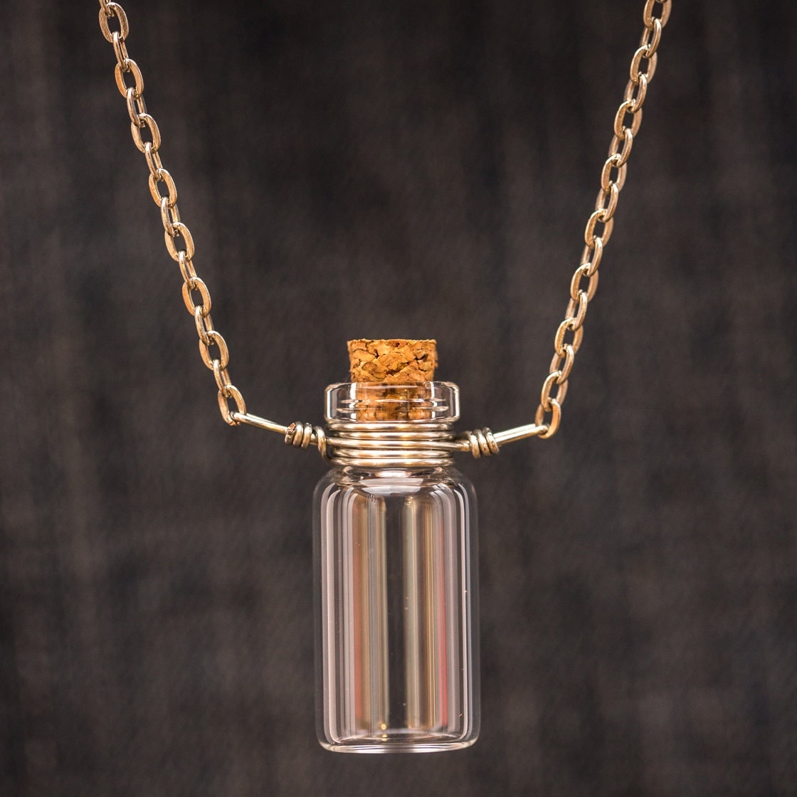 FREE SHIPPING Empty Glass Vial Necklace DIY Jewelry Fill